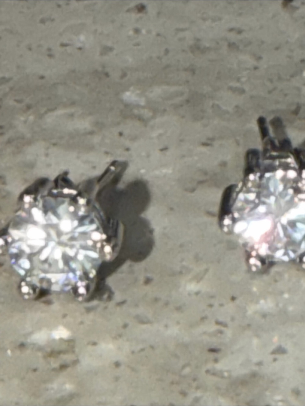 Clear Crystal Cluster Stud Earrings in Silver Tone - Picture 4 of 8